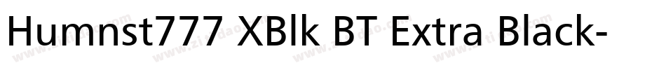 Humnst777 XBlk BT Extra Black字体转换